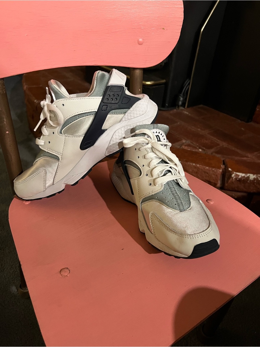 Nike Women’s Air Huarache Sneakers - White, Gray, Black